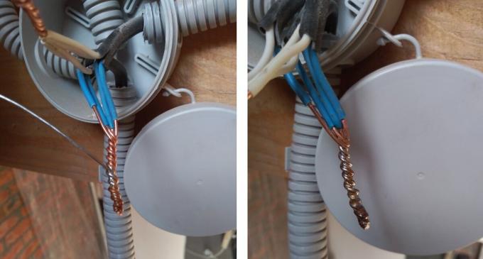 Cables pico sin soldadura de hierro! método de operación usando un quemador de gas!