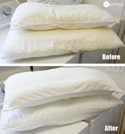 manera eficaz, cómo conseguir la ropa de cama y almohadas blancas