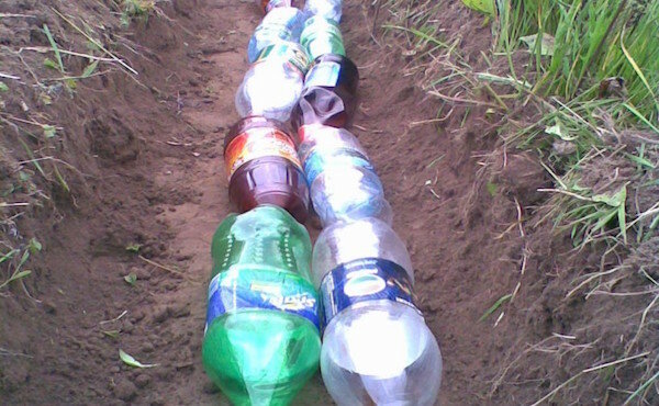 Drenaje para la porción de botellas de plástico