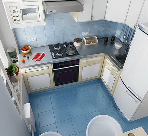 La disposición correcta de los muebles en una cocina pequeña es especialmente importante.