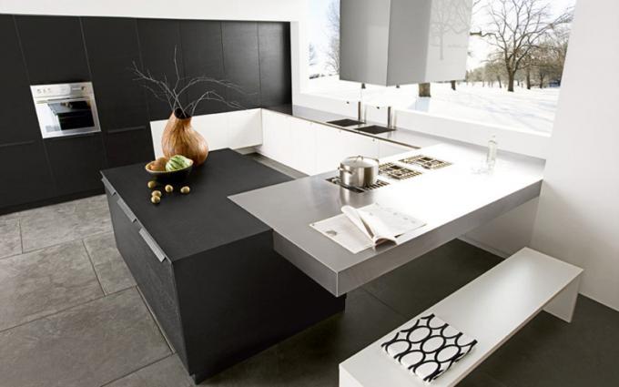 Cocina en blanco y negro (57 fotos): cómo crear un interior con sus propias manos, papel tapiz, juego de cocina, electrodomésticos, fotos, precios y videos tutoriales