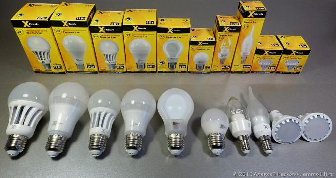 Cómo lámparas LED son, sus ventajas y variedades