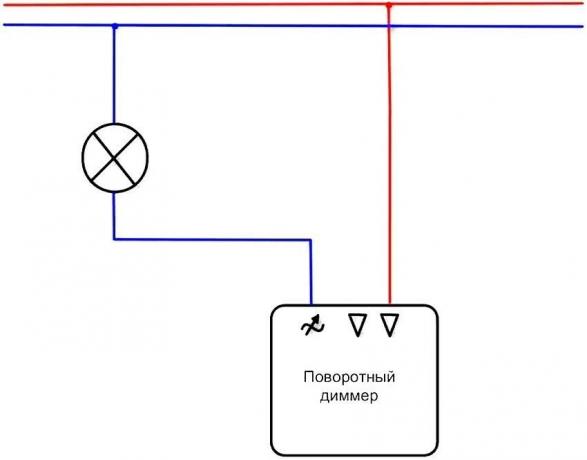 Figura 1. El circuito de alimentación de conmutación de circuitos en la unidad de iluminación dimmer