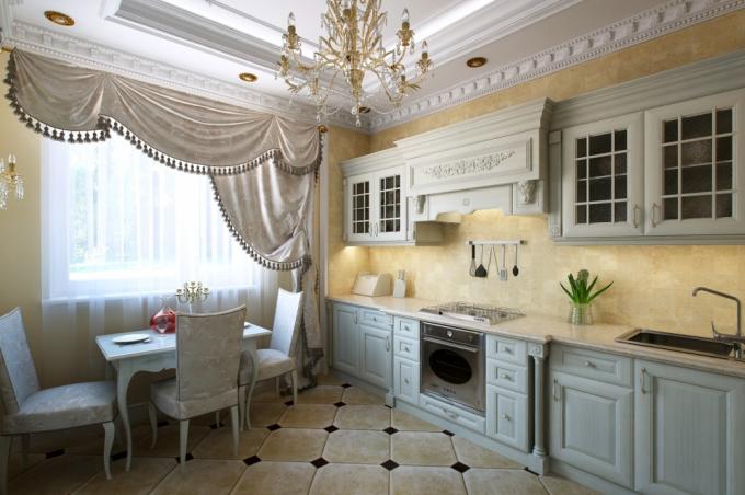 Interior de cocina clásica