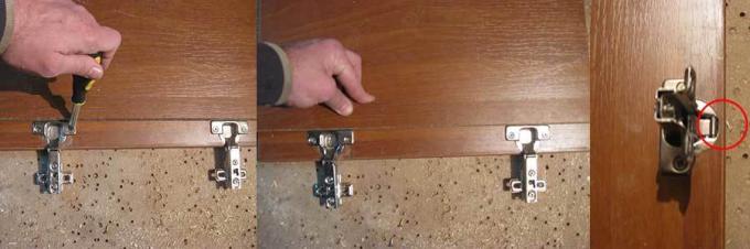 La distancia entre la bisagra y el extremo de la puerta no debe exceder los 5 mm.