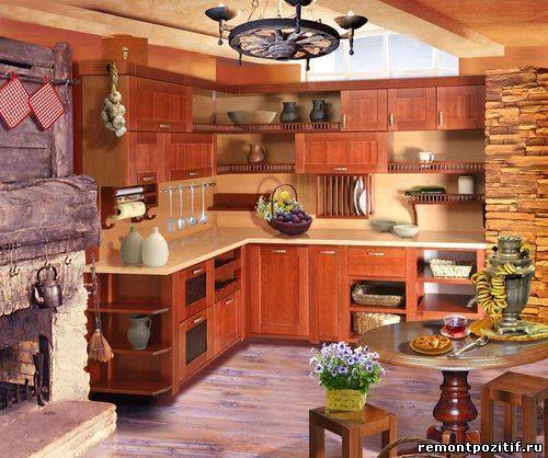 La cocina de estilo rústico es ideal para una casa privada