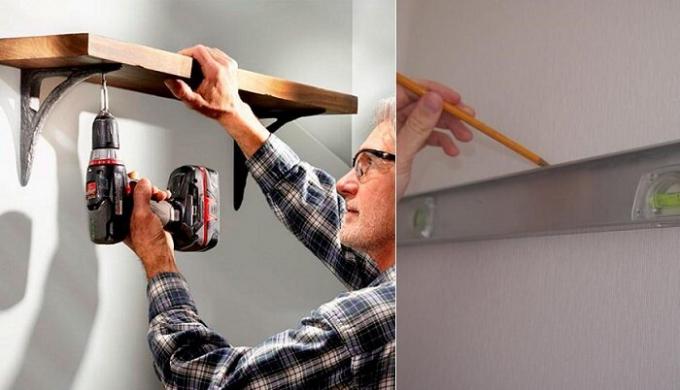  Cómo colgar un estante sin problemas y rápidamente, incluso en la pared de los paneles de yeso.