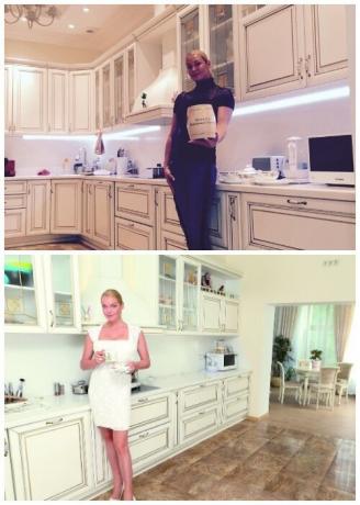 Anastasia Volochkova en su cocina.