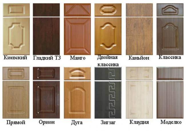 Aquí hay tal variedad entre las fachadas de MDF y madera maciza.