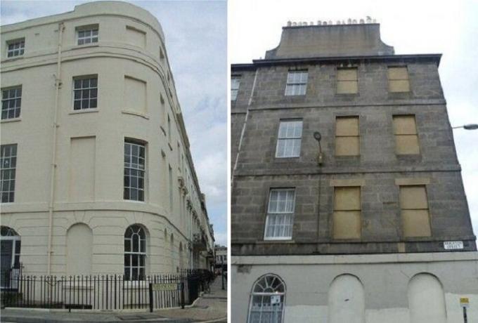 ¿Por qué en Inglaterra en edificios históricos como las ventanas immured