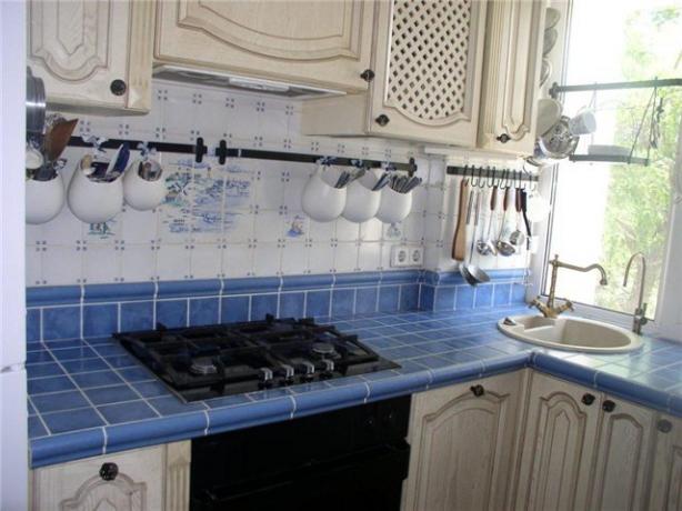 Encimera de cocina de bricolaje de azulejos