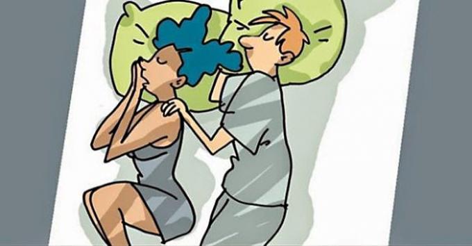 
La postura durante el sueño se caracteriza relaciones de las parejas