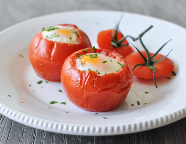 Huevos revueltos con tomates
