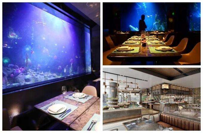 restaurante submarino Sr. Fisher Hotel Songjiang InterContinental.