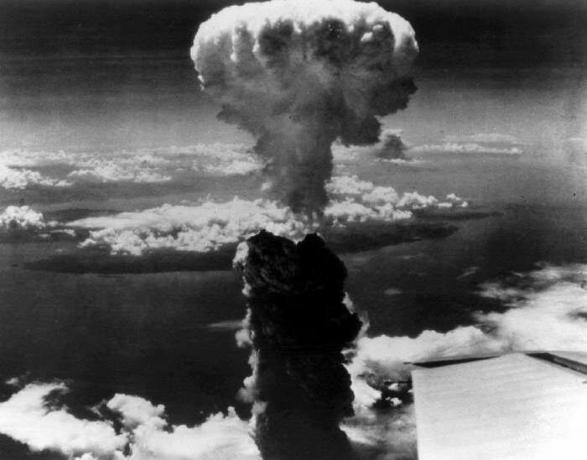 La bomba atómica sobre Nagasaki.