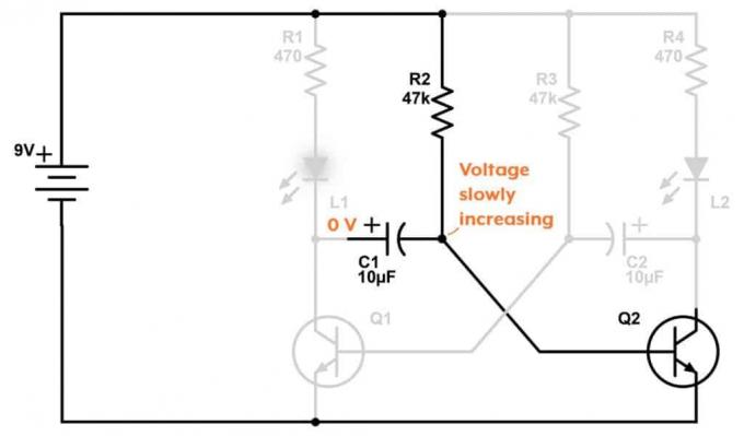 Como operar inestable multivibrador (astabilnogo) circuito