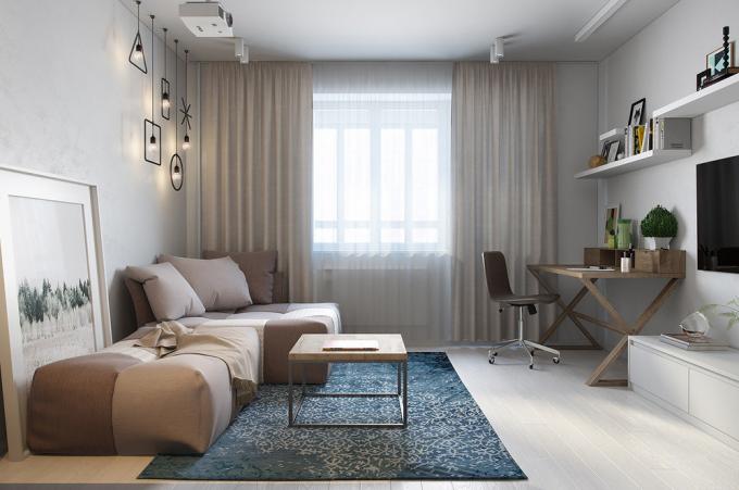 El interior de la semana: 29 m² acogedor apartamento en el estilo escandinavo