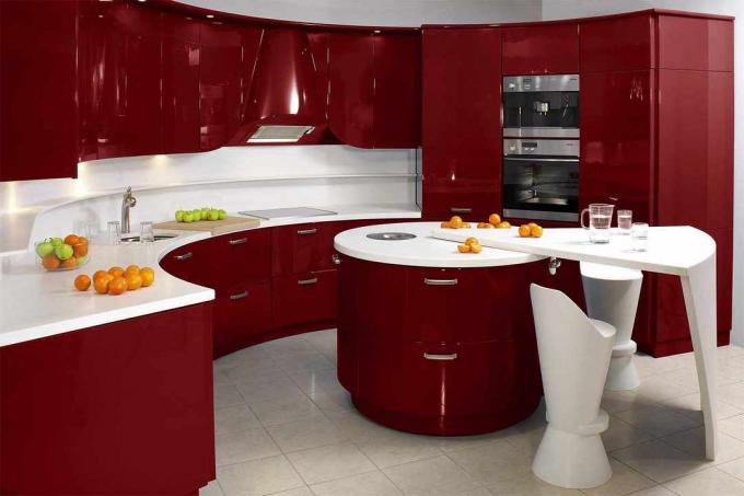 Cocina roja y blanca (51 fotos): instrucciones en video para decorar un espacio de cocina con sus propias manos, foto y precio