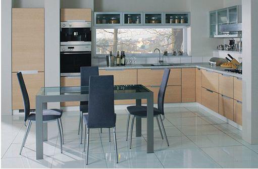 En esta foto, una cocina moderna es el estándar de un entorno típico