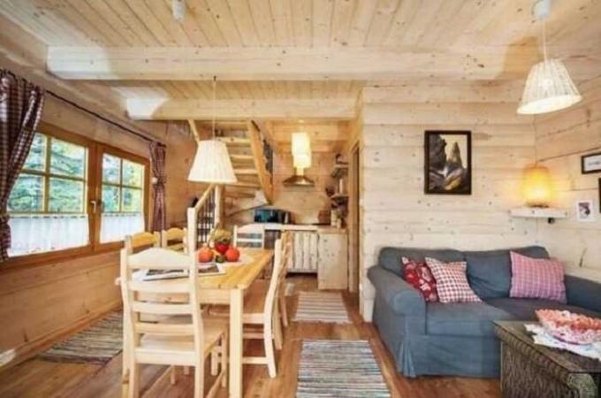 Casa de madera de 27 metros cuadrados, en el que todo es perfecto para organizar la vida