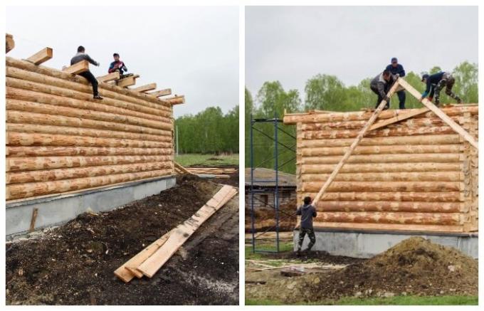 La construcción de dos casas más para los futuros agricultores (Sultanov, Chelyabinsk región).